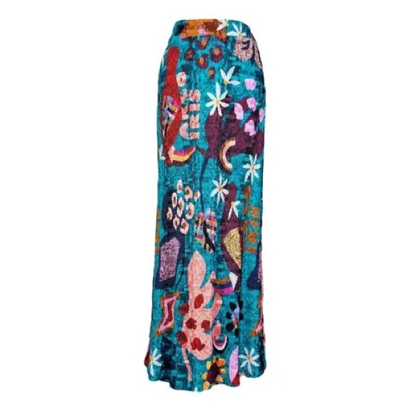 🦋FARM RIO FOR ANTHROPOLOGIE GABRIELA knit MAXI SKIRT XS - Picture 2 of 16